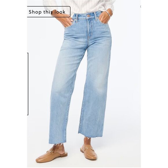 J. Crew Factory Denim - J.Crew $118 Tall wide-leg crop jean in all-day stretch Size T34 BX561